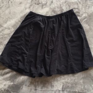Black suede circle skirt